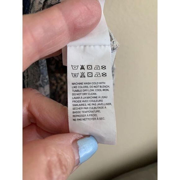 Lucky Brand Women's Size XS Printed Short Sleeve Peasant Top Boho Cottage Core - Picture 14 of 14